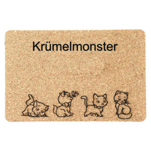 Tischset Kork - Krümelmonster Katzen