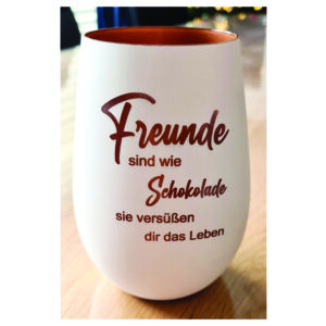 Teelichtglas diverse Farben und Sprüche