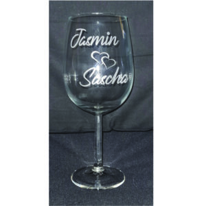 Glas graviert