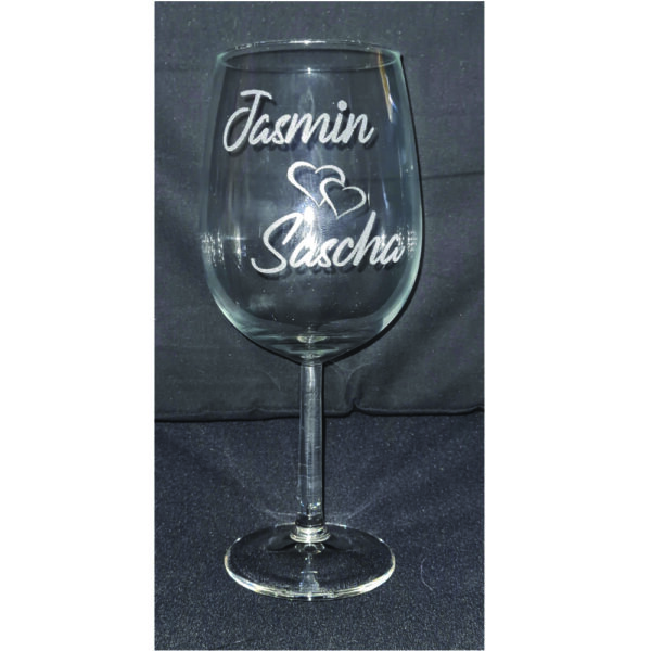 Glas graviert
