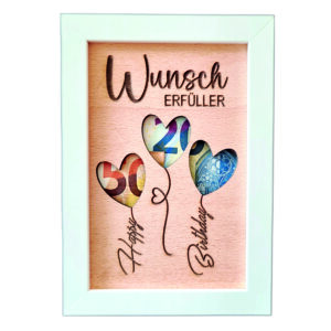Geldgeschenk Geburtstag im Bilderrahmen