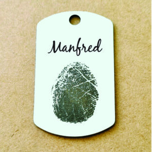 Fingerabdruck mit Name