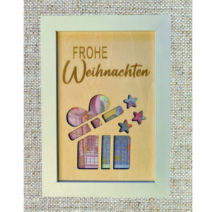 Geldgeschenk Weihnachten im Bilderrahmen